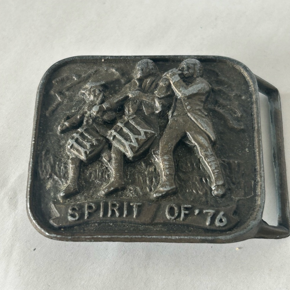 Spirit of '76 Metal Belt Buckle - Black Antique Finish